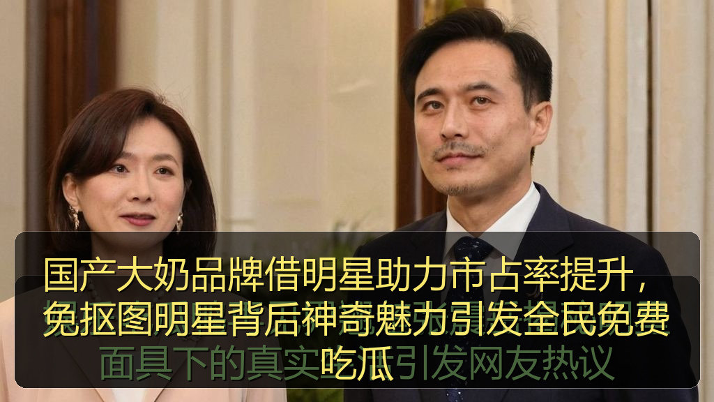 国产大奶品牌借明星助力市占率提升,免抠图明星背后神奇魅力引发全民免费吃瓜